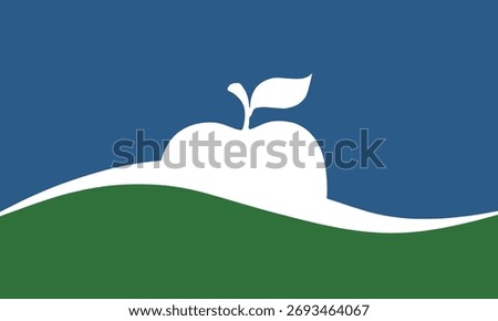 Manhattan city flag vector illustration, Riley county, Kansas state, United States of America, USA town sign. Manhattan city emblem banner. Sticker Manhattan city.