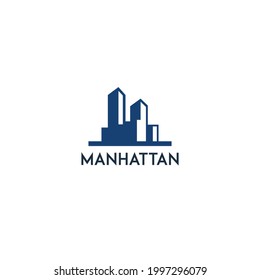 Manhattan City Logo Simple Design