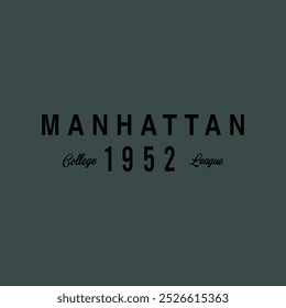 Manhattan College Vector Desing Illustration vector graphic