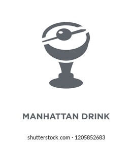 manhattan drink icon. manhattan drink design concept from Drinks collection. Simple element vector illustration on white background.