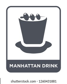 manhattan drink icon vector on white background, manhattan drink simple element illustration