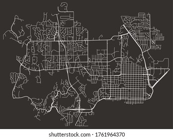 Manhattan Kansas United Map Downtown Suburbs Stock Vector (Royalty Free ...