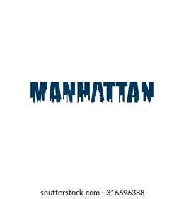 Manhattan logo vector