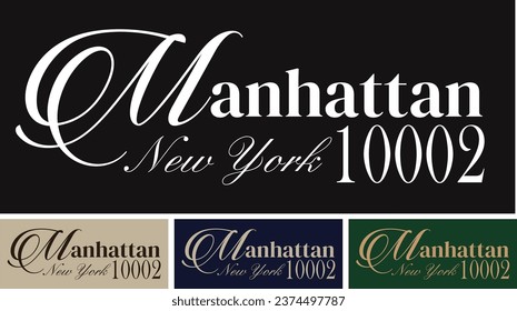 manhattan new york graphic design slogan print 