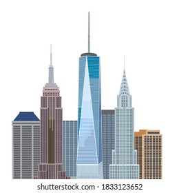 Manhattan NY. Metropolis. Skyscraper. Tower. 