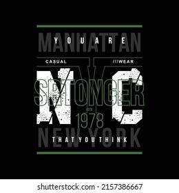 manhattan NYC graphic typography vector print t shirt