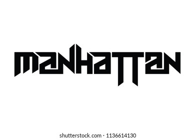 Manhattan typography design vector, for t-shirt, poster and other uses