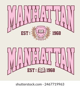 manhattan varsity graphic new york slogan