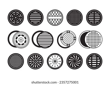 Manhole Cover Vector For Print, Manhole Cover Clipart, Manhole Cover vector Illustration