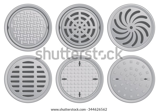 Manhole Covers.\
Vector Illustration of various Manhole Covers. Each Pattern in\
separate layer. Easily\
editable.