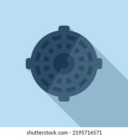 Manhole Icon Flat Vector. Road City. Sewer Lid