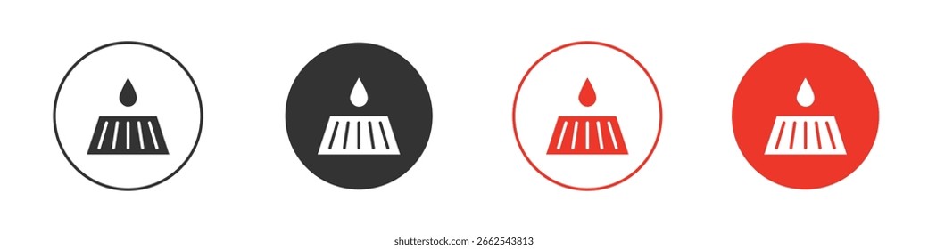 Manhole icon for logo, vector sign symbol for design