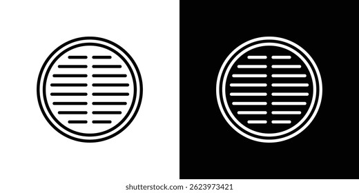 Vetor de ícone de bueiro, modelo de logotipo de ilustração em estilo moderno