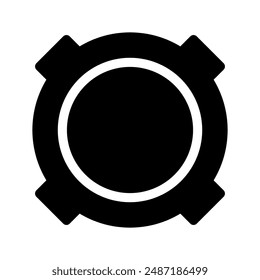 Ilustración de diseño de símbolo de Vector de boca de inspección