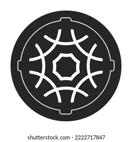 Manhole sewer vector black icon. Vector illustration hatch street on white background. Isolated black illustration icon of manhole sewer .