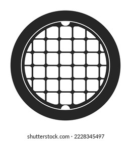 Manhole sewer vector black icon. Vector illustration hatch street on white background. Isolated black illustration icon of manhole sewer .