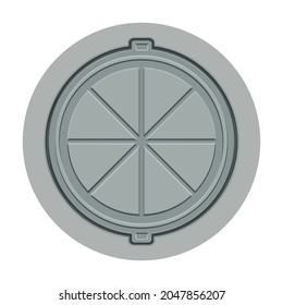 Icono de dibujos animados de vectores de alcantarillado. Ilustración vectorial calle de rayas sobre fondo blanco. Icono de ilustración de caricatura aislada de alcantarillado de alcantarillas de alcantarilla.