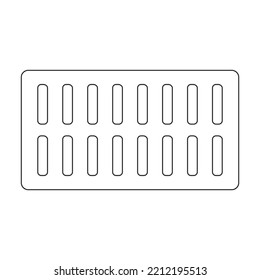 Manhole sewer vector outline icon. Vector illustration hatch street on white background. Isolated outline illustration icon of manhole sewer .