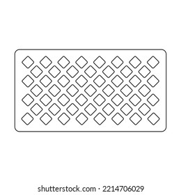 Manhole sewer vector outline icon. Vector illustration hatch street on white background. Isolated outline illustration icon of manhole sewer .