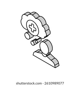 mania psychological problems isometric icon vector. mania psychological problems sign. isolated symbol illustration