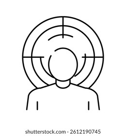 mania psychological problems line icon vector. mania psychological problems sign. isolated contour symbol black illustration