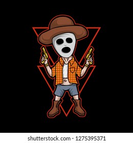 maniac killer vector illustration