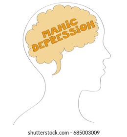 Manic depression vector illustration 