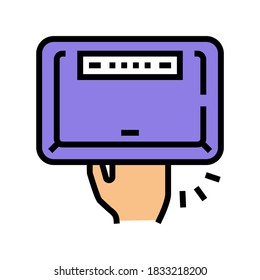 Manicur Ultra Violet Lamp Device Color Icon Vector. Manicur Ultra Violet Lamp Device Sign. Isolated Symbol Illustration