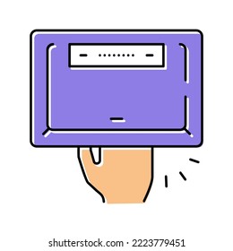 Manicur Ultra Violet Lamp Device Color Icon Vector. Manicur Ultra Violet Lamp Device Sign. Isolated Symbol Illustration