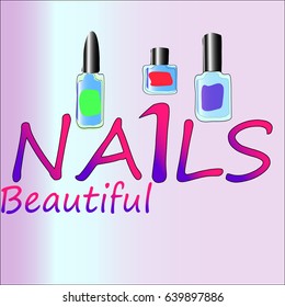 Manicure beautiful nails vector EPS 10