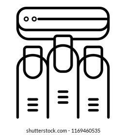 Manicure bowl linear icon vector