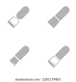 manicure brushes icon on a white background, vector illustration