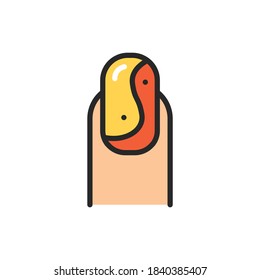 Manicure color line icon. Isolated vector element.