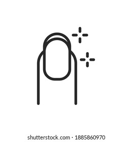 Manicure color line icon. Isolated vector element. Outline pictogram for web page, mobile app, promo