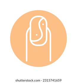 Manicure color line icon. Isolated vector element. Outline pictogram for web page, mobile app, promo