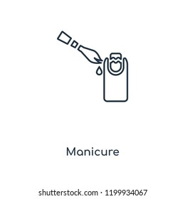 Manicure concept line icon. Linear Manicure concept outline symbol design. This simple element illustration can be used for web and mobile UI/UX.