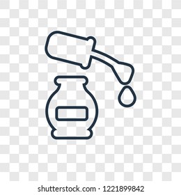 Manicure concept vector linear icon isolated on transparent background, Manicure concept transparency concept in outline style