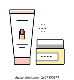 manicure cream cosmetics color icon vector. manicure cream cosmetics sign. isolated symbol illustration