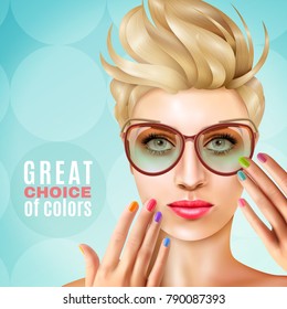 Manicure Female Model Background