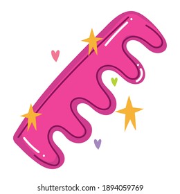 manicure finger separator care tool in cartoon style vector illustration