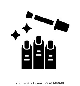 manicure glyph icon illustration vector graphic. Simple element illustration vector graphic, suitable for app, websites, and presentations isolated on white background