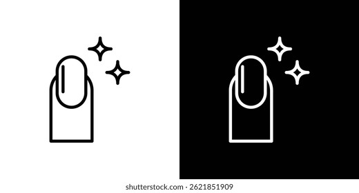 Manicure icon concept stroke on white background