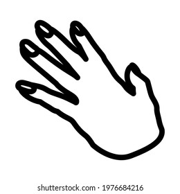 Icono de manicura. Diseño de contorno negrita editable. Ilustración vectorial.