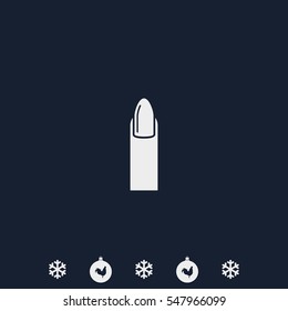 Manicure icon. Finger illustration.