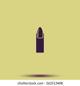 Manicure icon. Finger illustration.