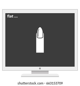 Manicure icon. Finger illustration.