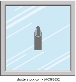 Manicure icon. Finger illustration.