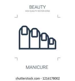 manicure icon. high quality line manicure icon on white background. from beauty collection flat trendy vector manicure symbol. use for web and mobile