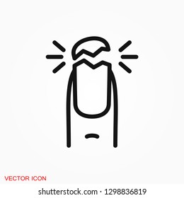 Manicure icon logo, illustration, vector sign symbol for design