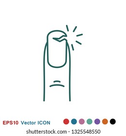 Manicure icon logo, illustration, vector sign symbol for design